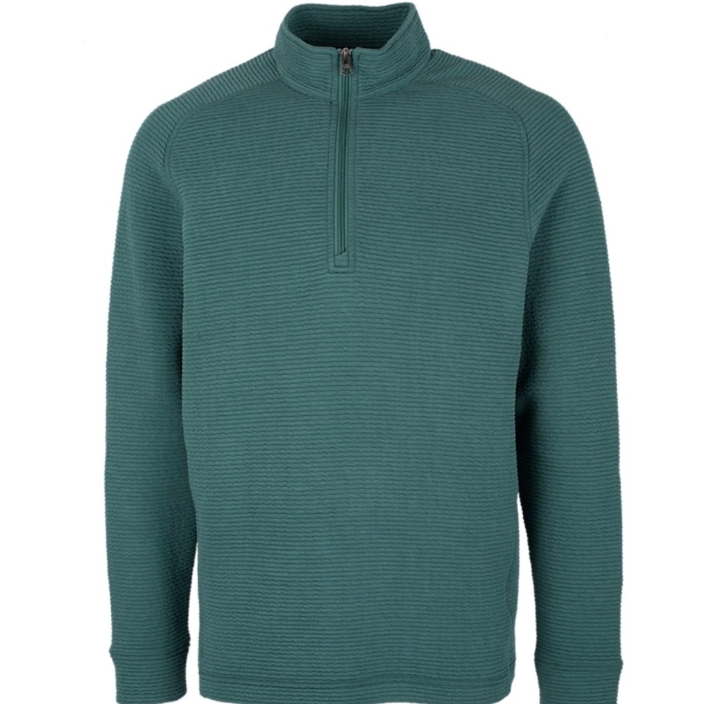 Cutter & Buck Coastal Half Zip Pullover Green Textured | Men’s L